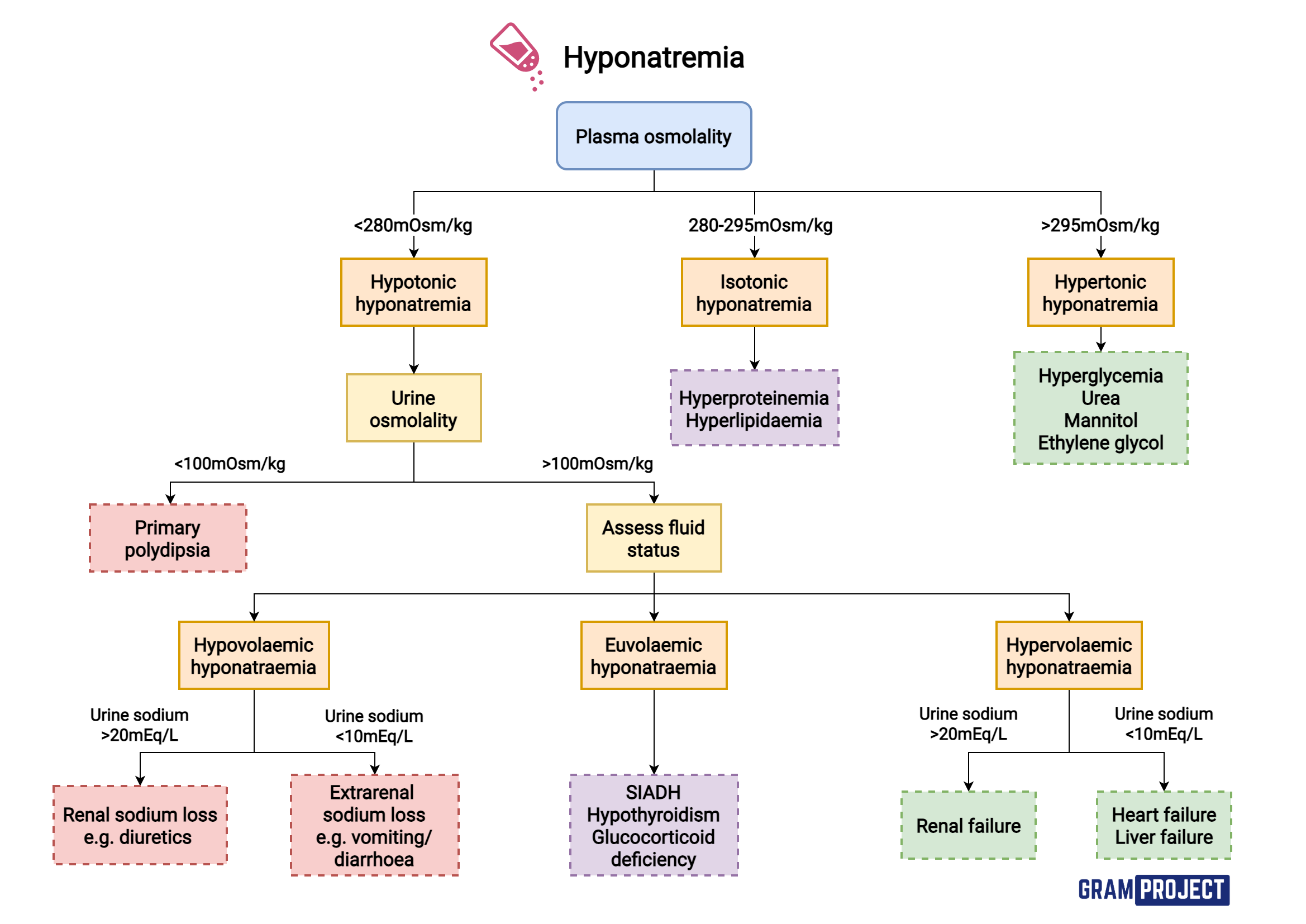 Overview of causes and diagnosis of hyponatremia